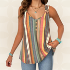 Women’s Striped Knotted Strap Top