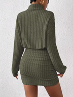 Women's Ribbed Sweater Dress