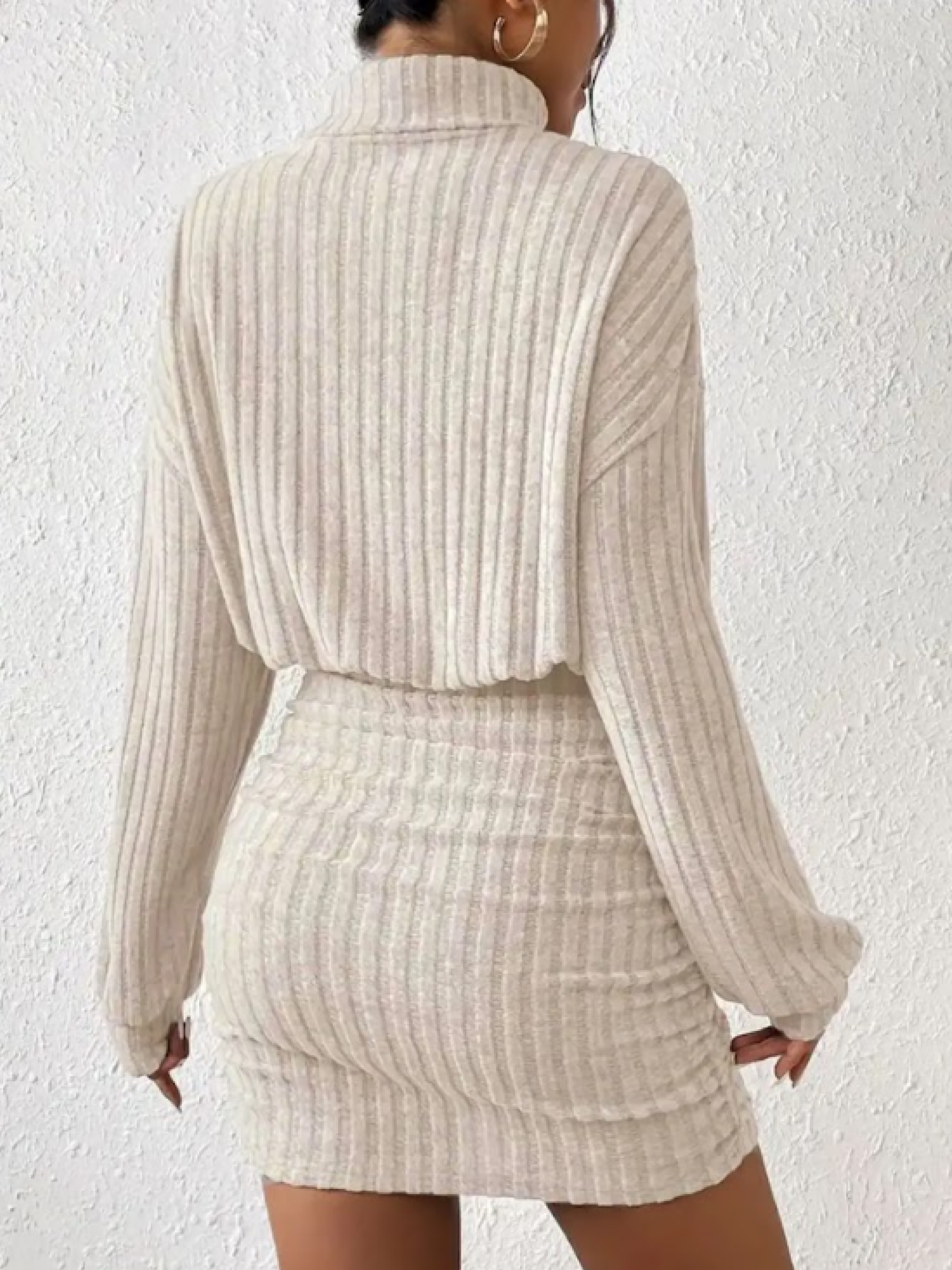 Women's Ribbed Sweater Dress