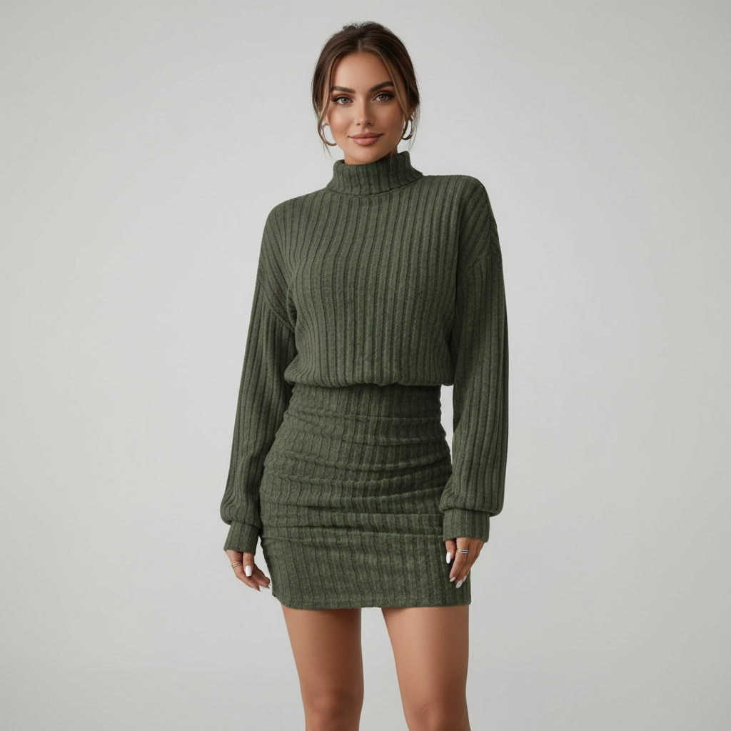 Women's Ribbed Sweater Dress