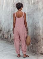 Women’s Relaxed Striped Overall Jumpsuit