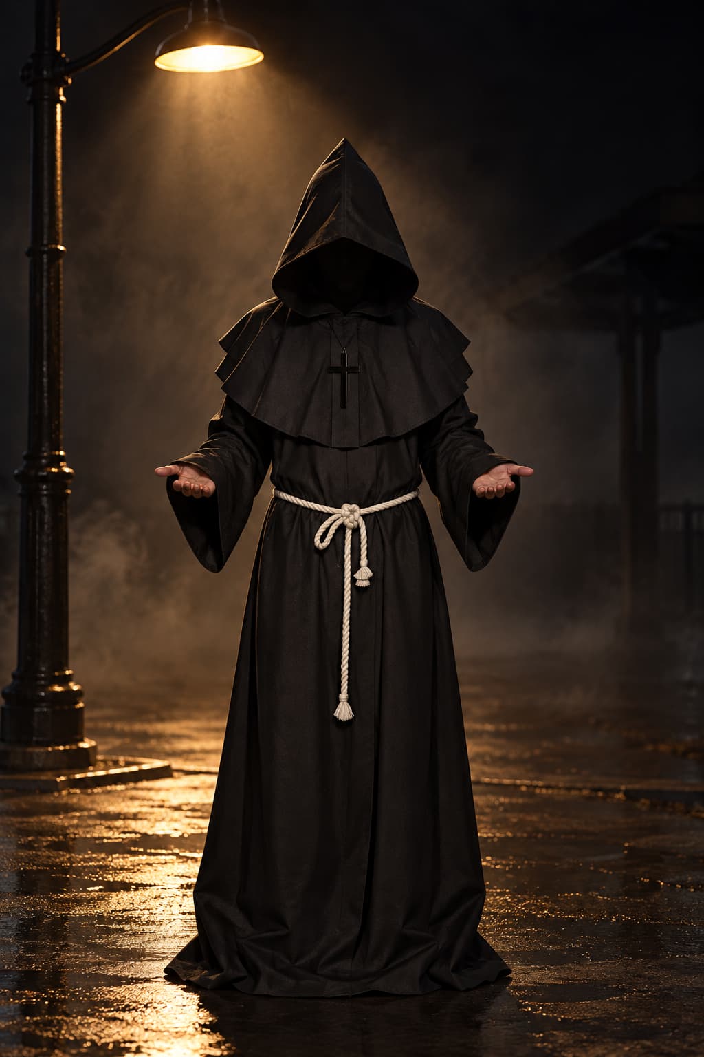 Unisex Halloween Hooded Monk Costume Robe