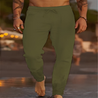 Men's Casual Linen Jogger Pants