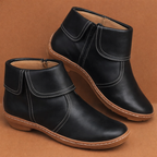 Women’s Contrast Strap Flat Ankle Boots