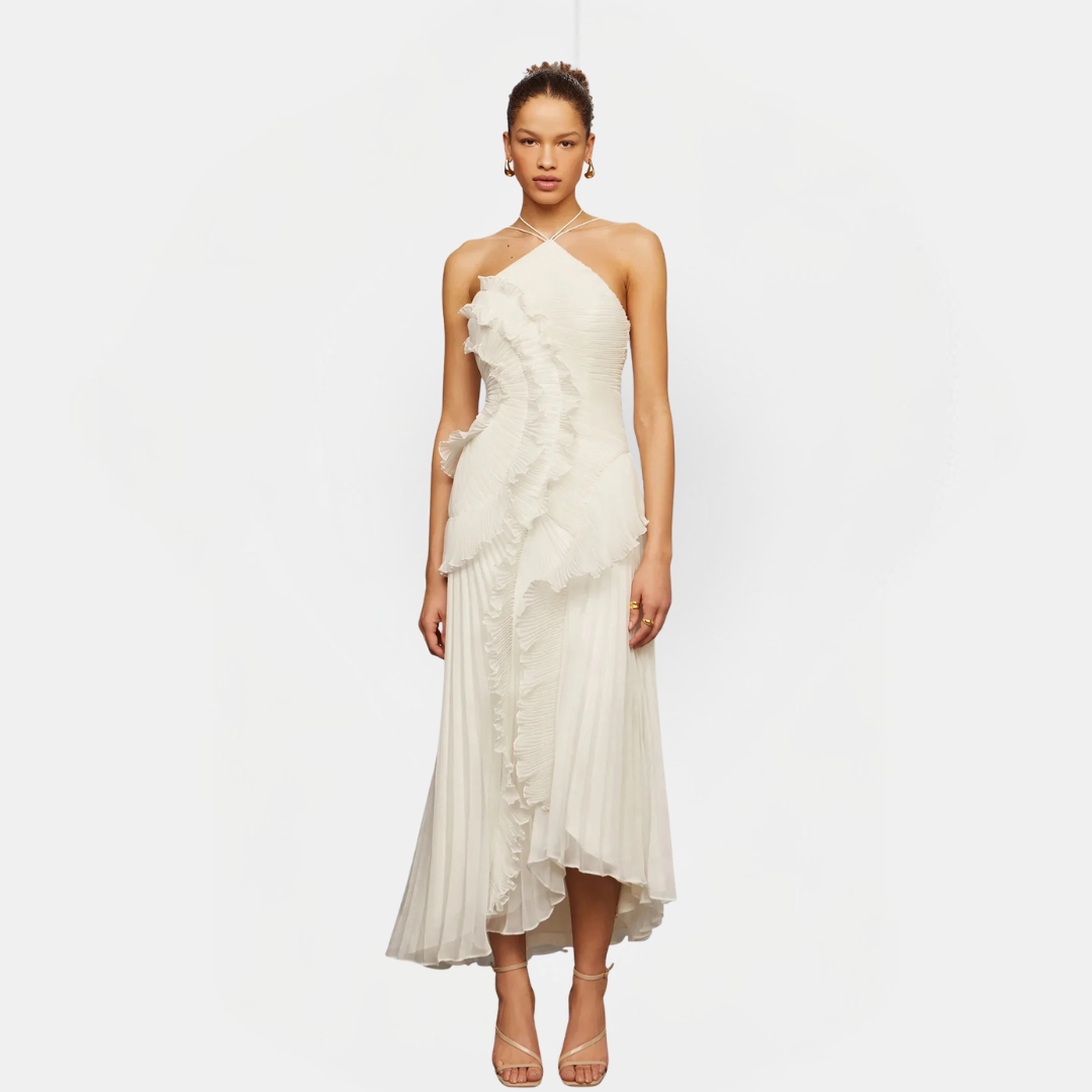 Women's Asymmetric Ruffle Occasion Dress
