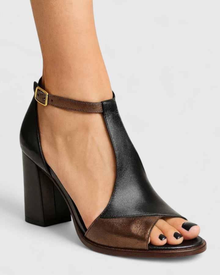 Women’s Open-Toe Heels with Ankle Strap