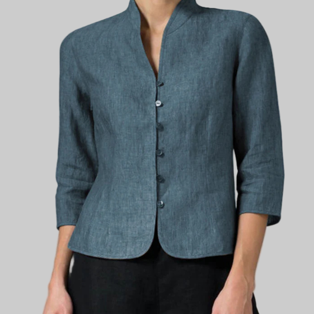 Women's Mandarin Collar Shirt