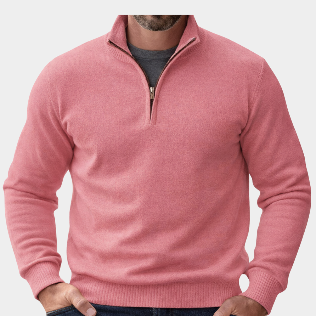 Men’s Long-Sleeve Quarter-Zip Sweater