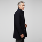 Men’s Layered-Look Stand-Collar Winter Coat