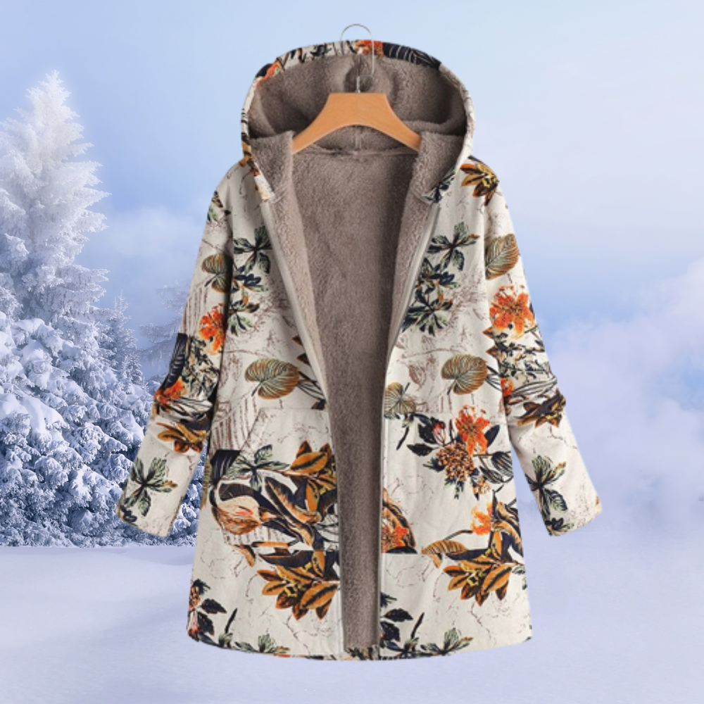 Women’s Floral Hooded Winter Jacket