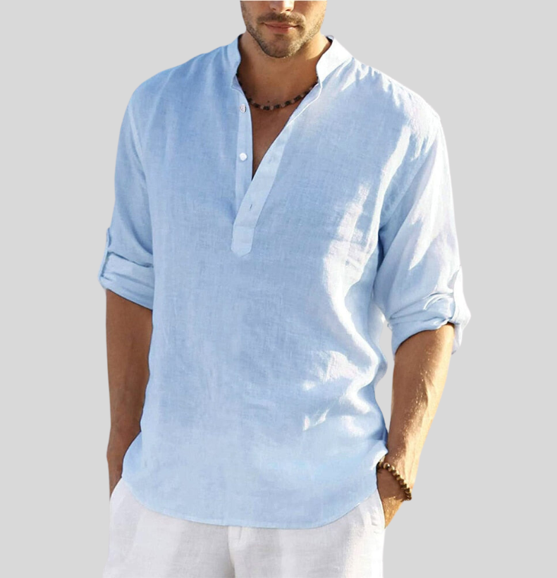 Elegant Linen Shirt for Men | Long Sleeves
