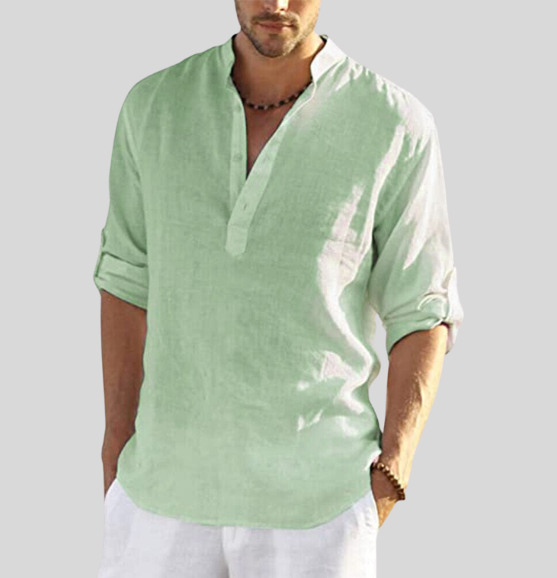 Elegant Linen Shirt for Men | Long Sleeves