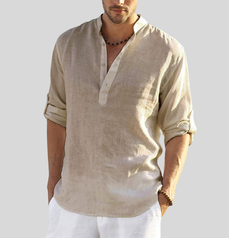 Elegant Linen Shirt for Men | Long Sleeves