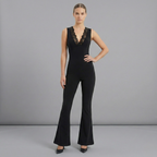 Women's Lace Trim Jumpsuit