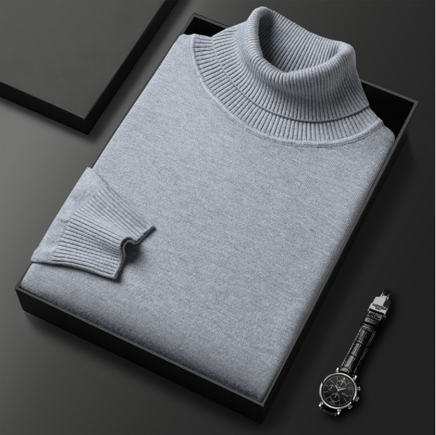Men's Turtleneck Knit Sweater