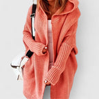 Women's Hooded Open Front Knit Cardigan
