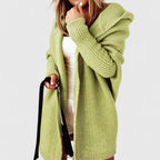 Women's Hooded Open Front Knit Cardigan