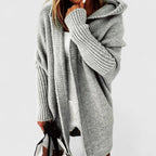 Women's Hooded Open Front Knit Cardigan