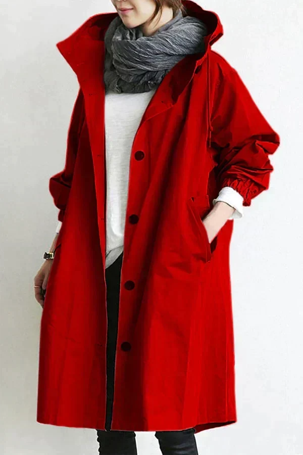 Women’s Hooded Longline Trench Coat
