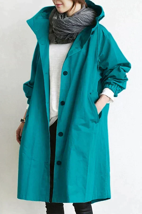 Women’s Hooded Longline Trench Coat