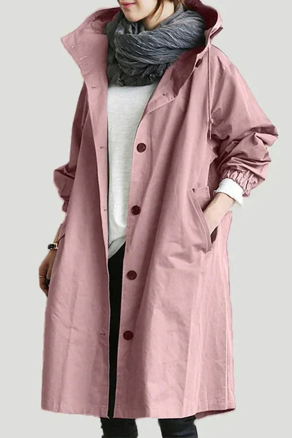Women’s Hooded Longline Trench Coat
