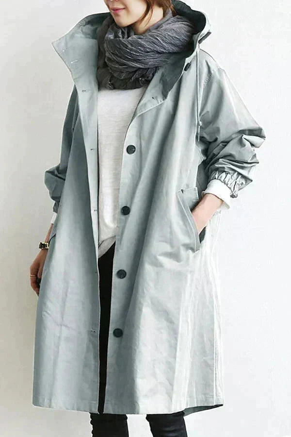 Women’s Hooded Longline Trench Coat