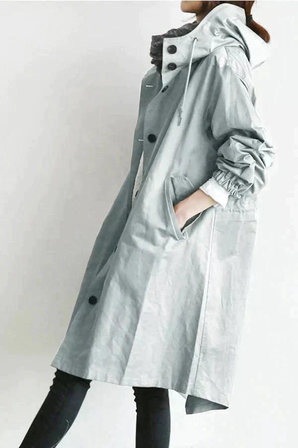 Women’s Hooded Longline Trench Coat
