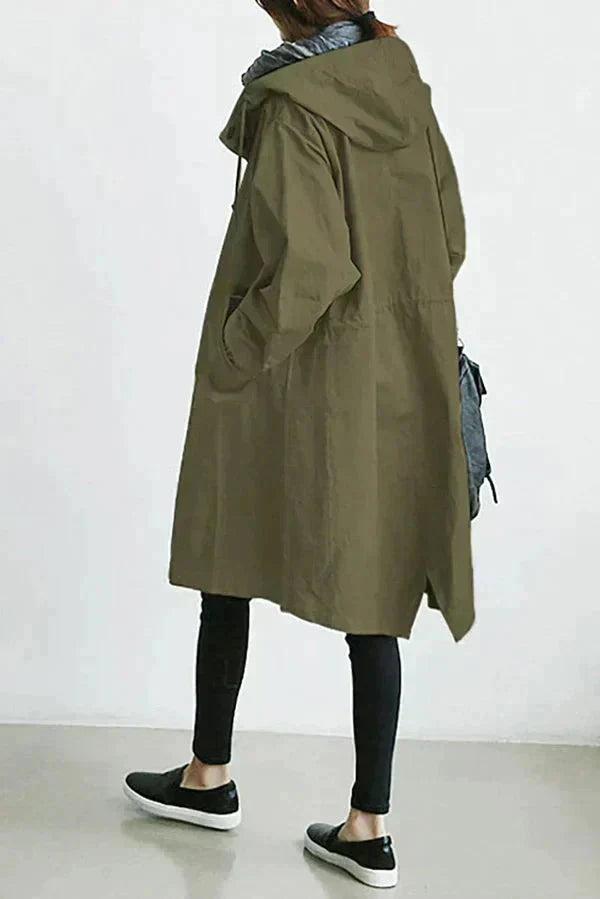Women’s Hooded Longline Trench Coat