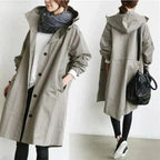 Women’s Hooded Longline Trench Coat