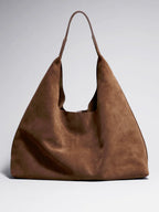 Women's Large Suede Hobo Shoulder Bag