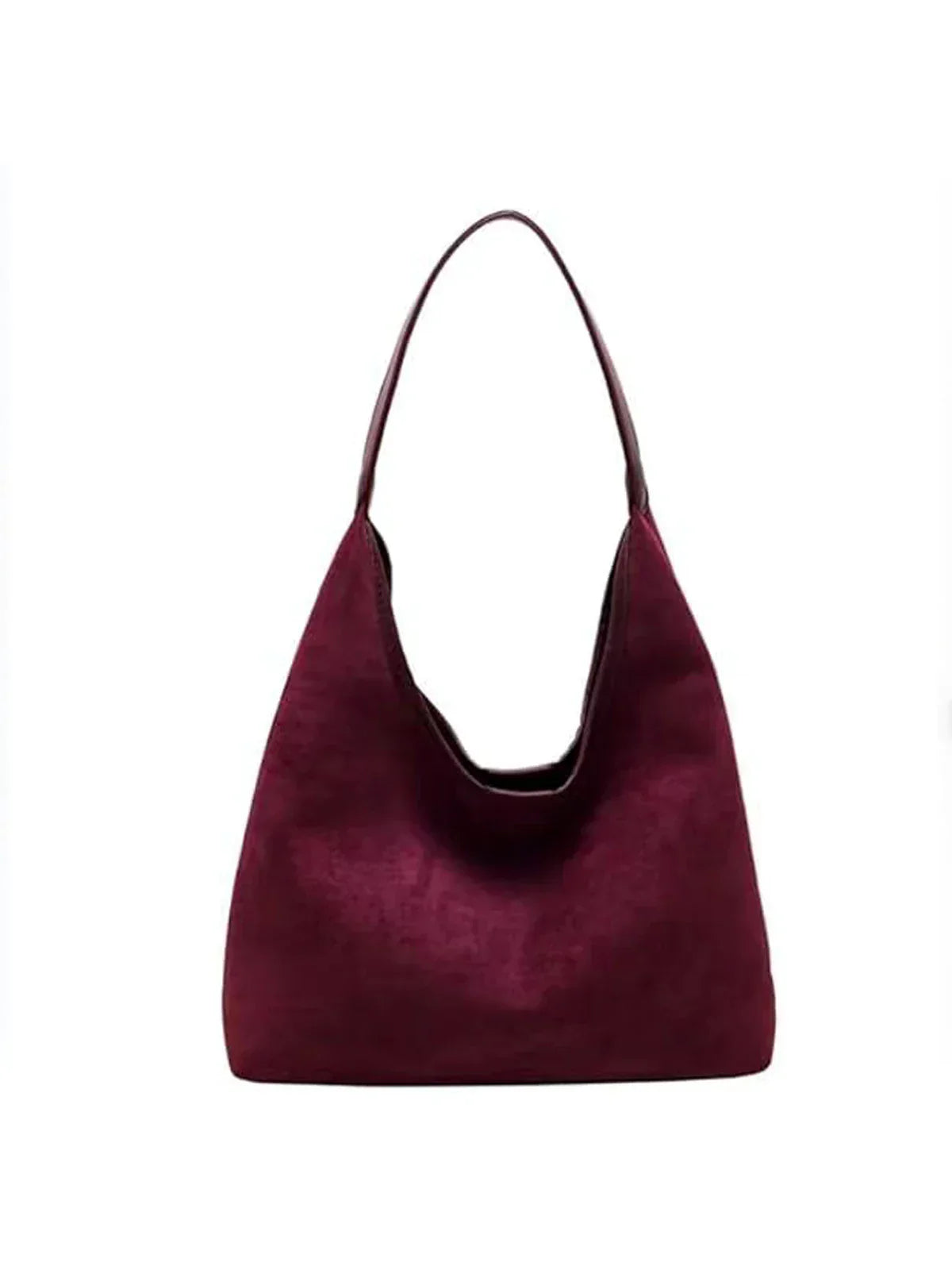 Women's Large Suede Hobo Shoulder Bag