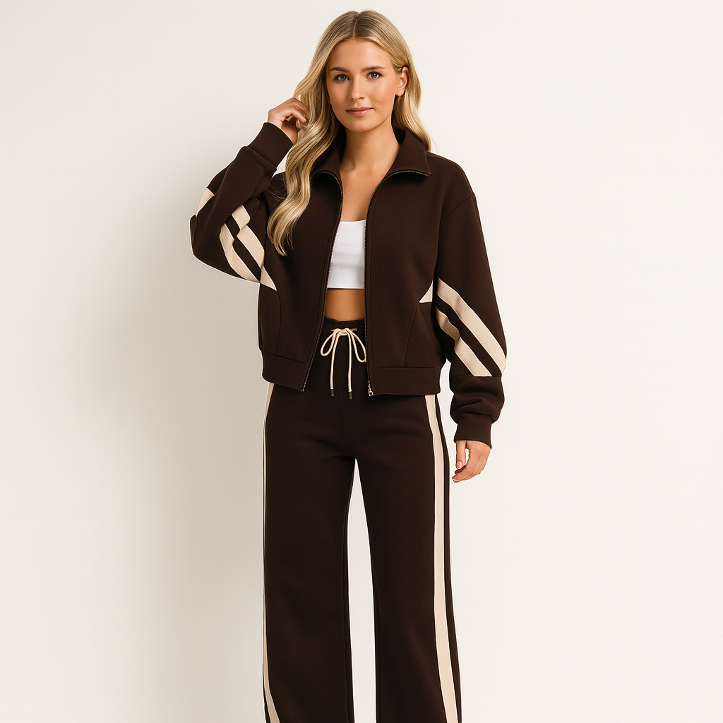 Women's Zip Up Tracksuit Set