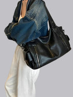 Women’s Large Zip Detail Shoulder Bag