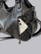 Women’s Large Zip Detail Shoulder Bag