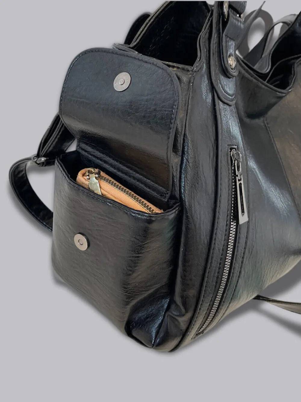Women’s Large Zip Detail Shoulder Bag