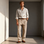 Men's Pleated Tailored Trousers