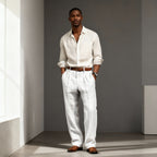 Men's Pleated Tailored Trousers