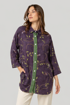 Women's Floral Button Front Tunic