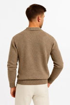 Men’s Long Sleeve Knit Polo Sweater