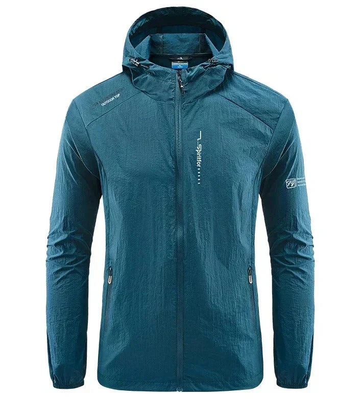 Men's Hooded Lightweight Windbreaker Jacket