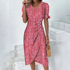 Women’s Floral V-Neck Midi Dress