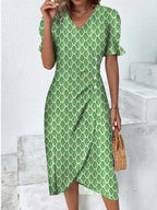 Women’s Floral V-Neck Midi Dress