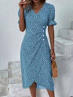 Women’s Floral V-Neck Midi Dress