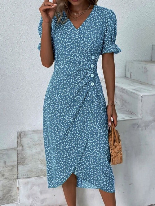 Women’s Floral V-Neck Midi Dress