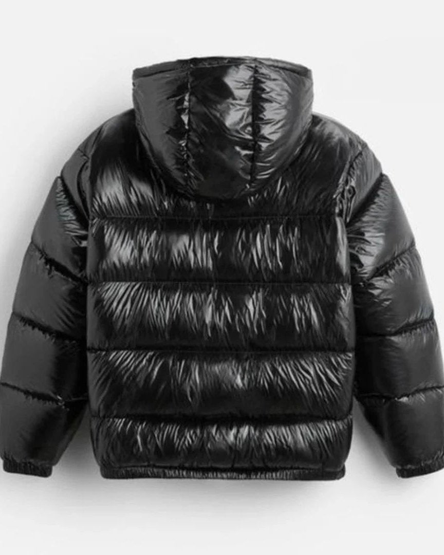 Men’s Hooded Puffer Jacket With Zip Front