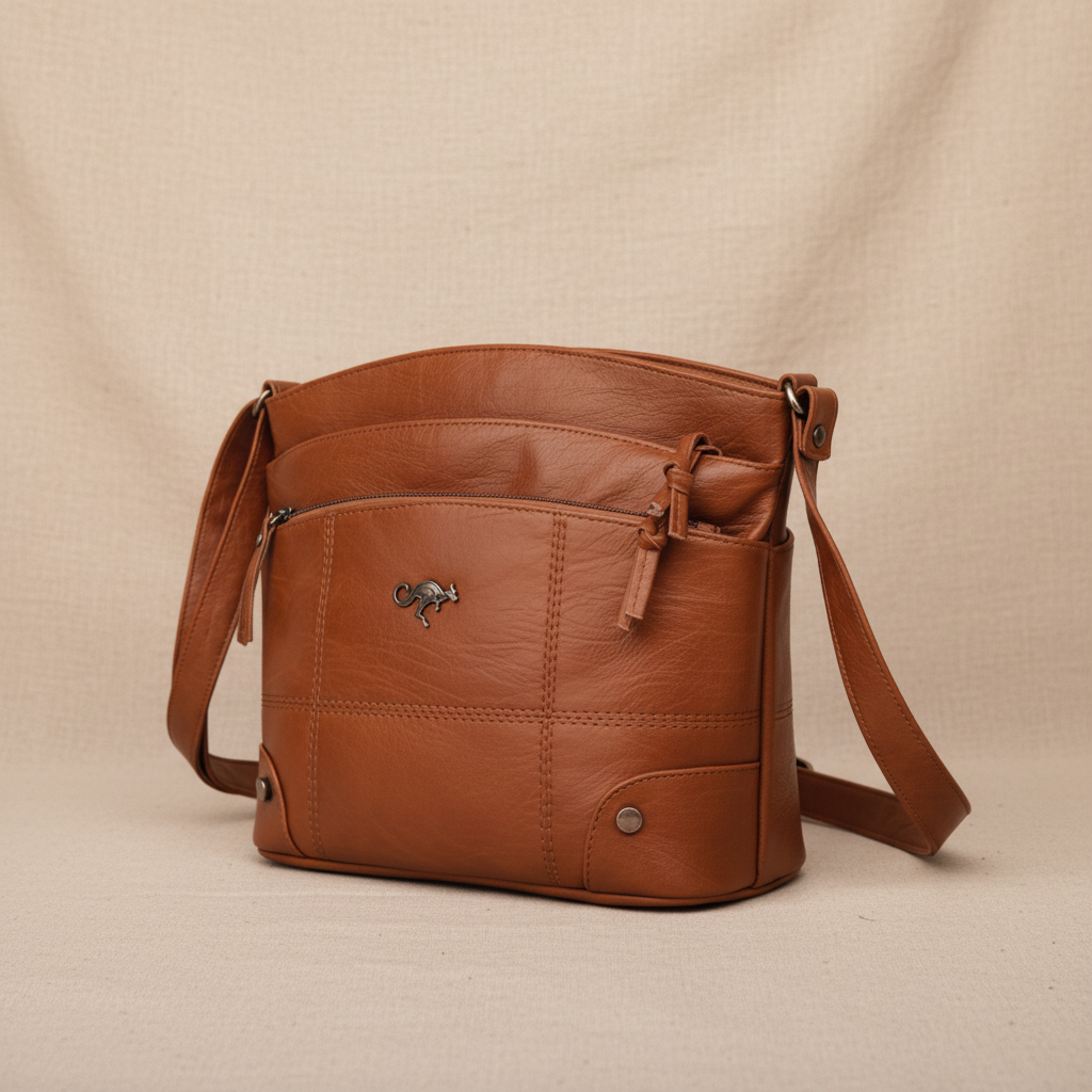 Women's Crossbody Bag with Zipper Pockets