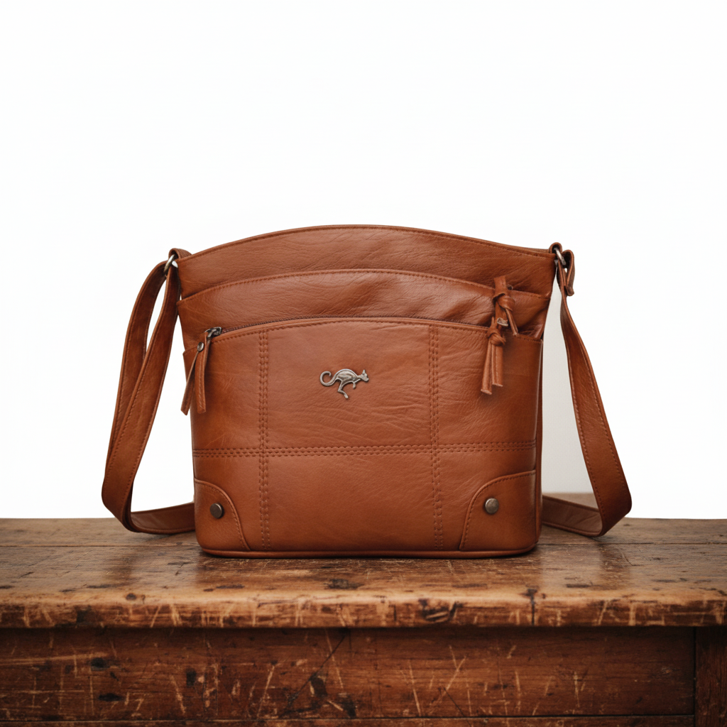 Women's Crossbody Bag with Zipper Pockets