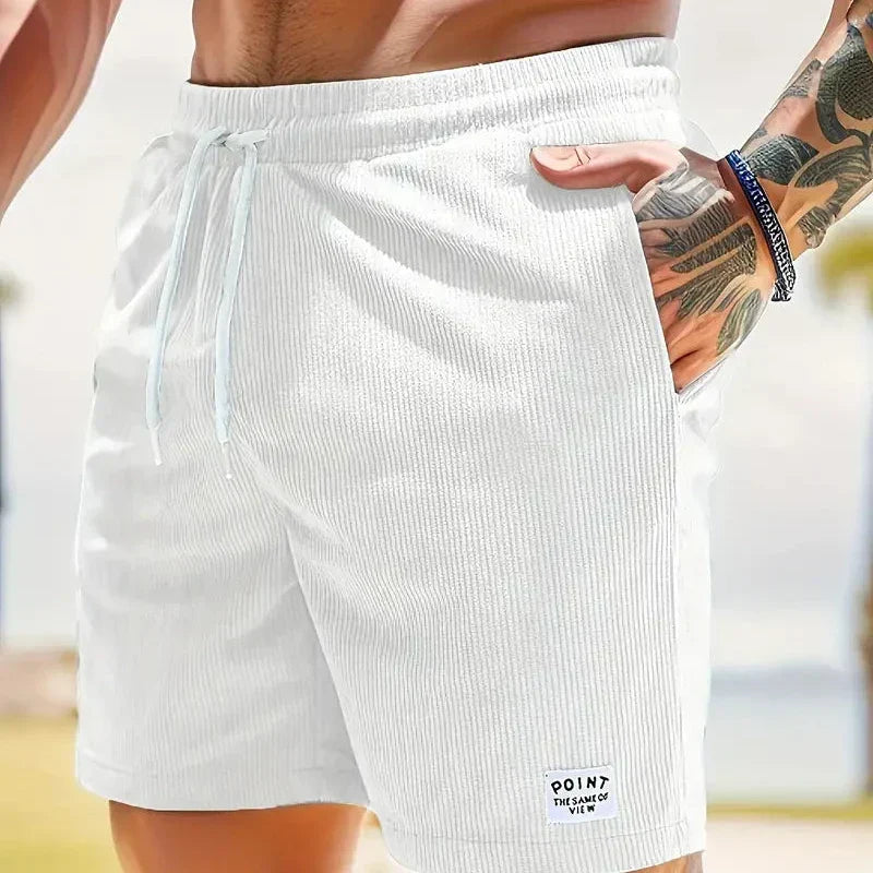 Men's Corduroy Drawstring Shorts