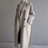 Women’s Oversized Longline Coat with Lapels
