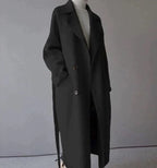 Women’s Oversized Longline Coat with Lapels